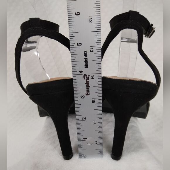 Torrid Black Faux Suede Platform Stiletto Heels Extra Wide 9WW - Picture 5 of 8